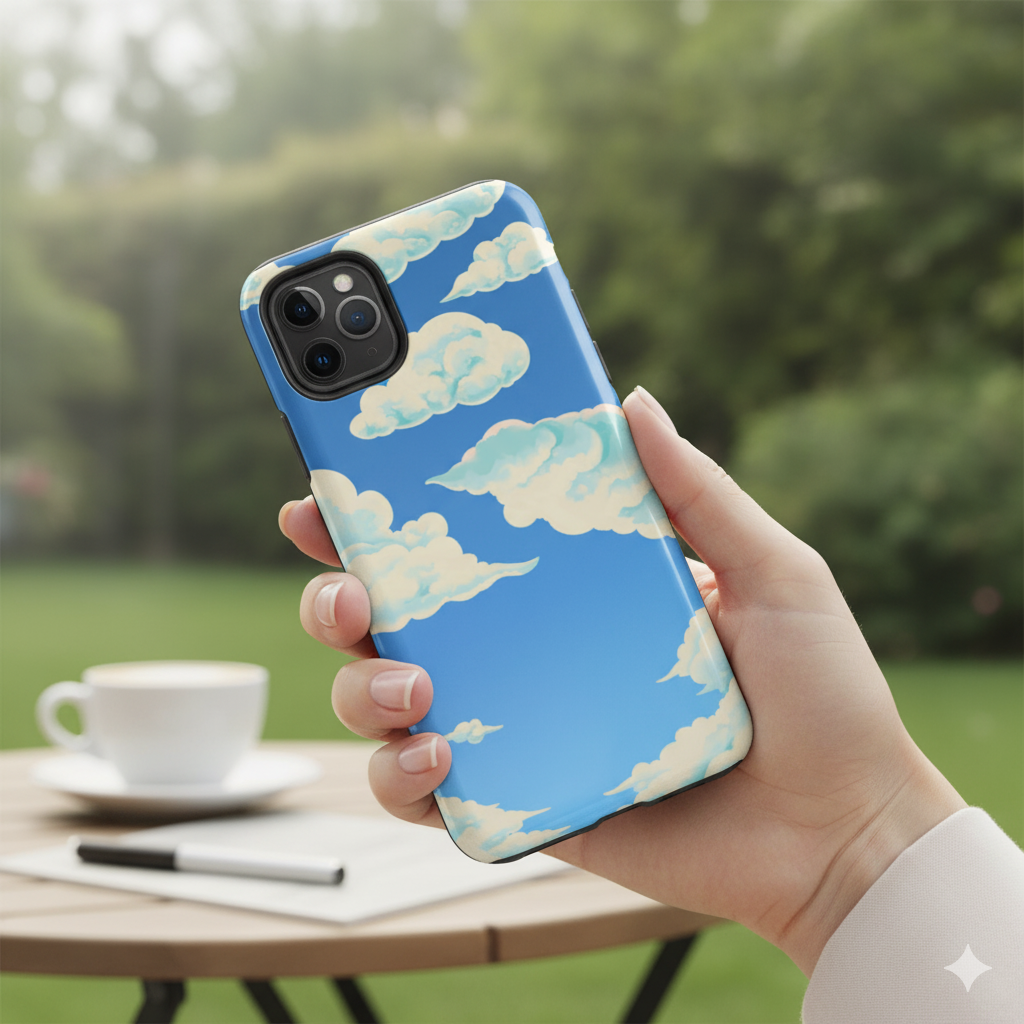 🌤️ Blue Sky Daydream | Dual-Layer Protective Phone Case 🌤️